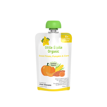 Organic Sweet Potato, Pumpkin & Corn – 6+ Months, 120g