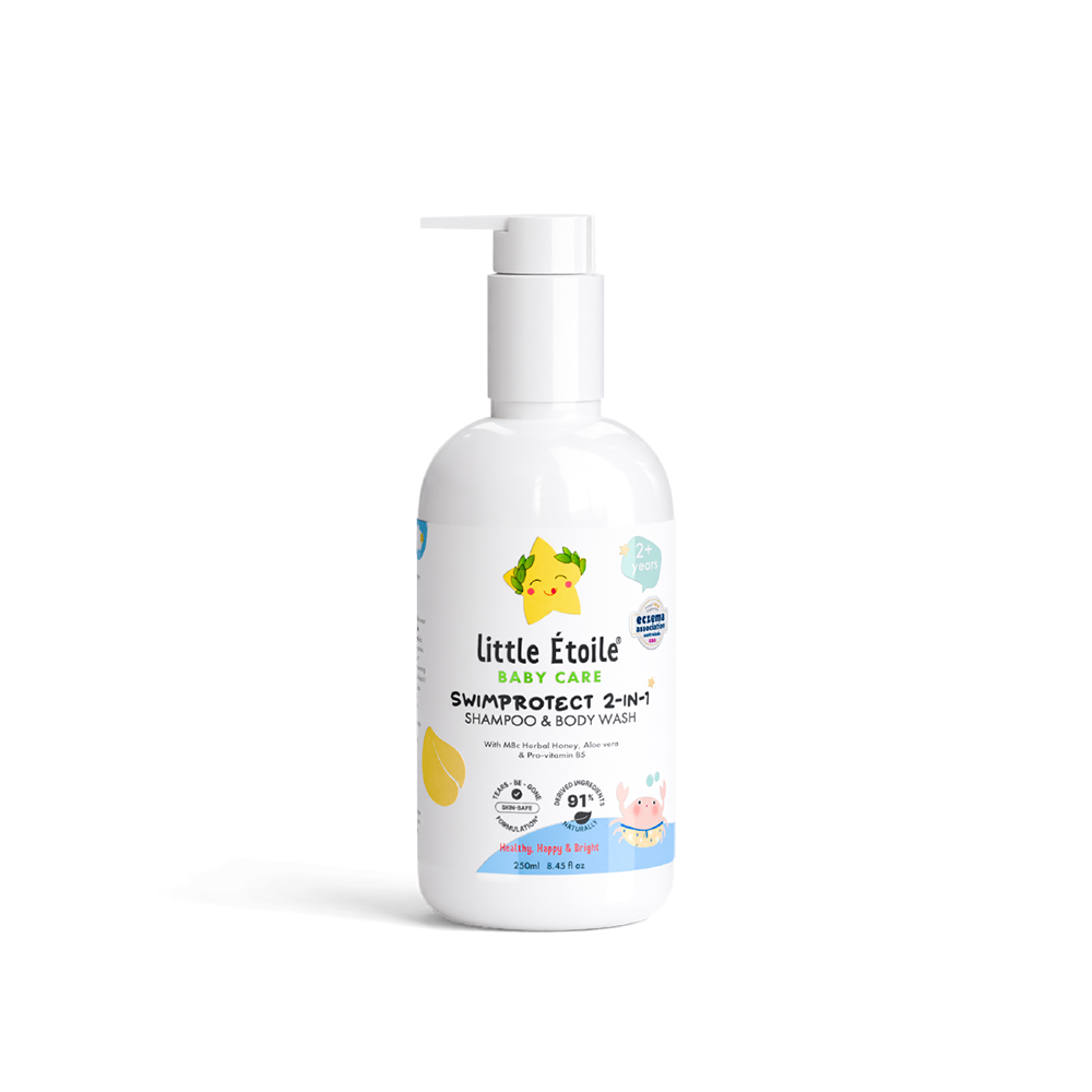 SwimProtect 2-in-1 Shampoo & Body Wash, Chlorine Removal, for 2+ Years