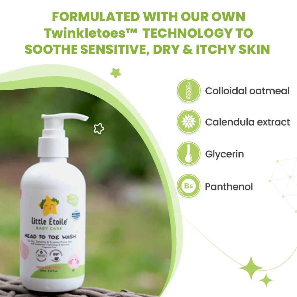 Head to Toe Wash for Dry, Sensitive & Eczema-prone Skin (0+ Months)