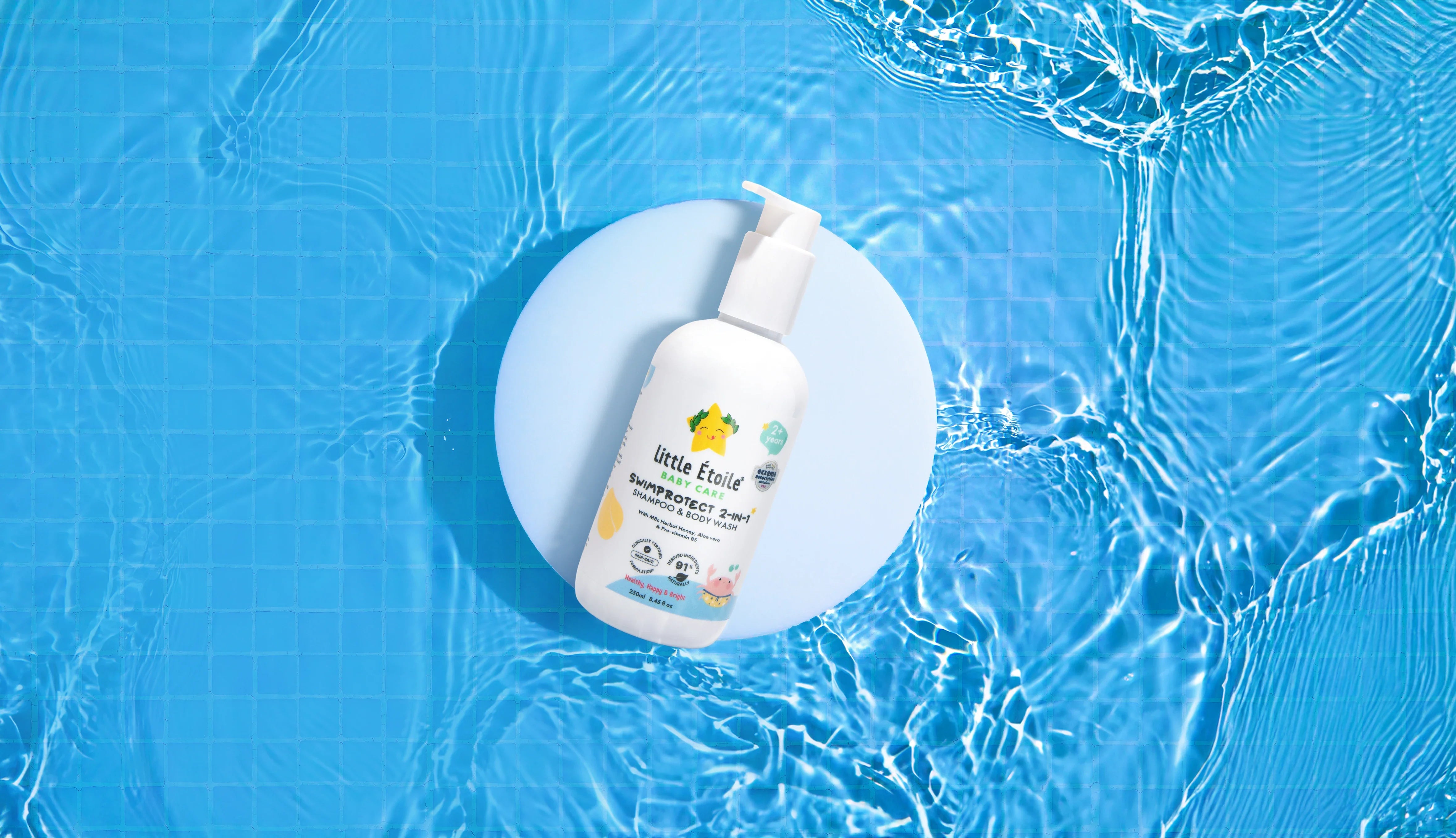 SwimProtect 2-in-1 Shampoo & Body Wash, Chlorine Removal, for 2+ Years