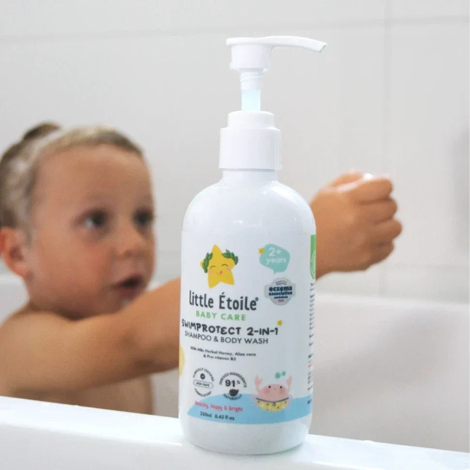 SwimProtect 2-in-1 Shampoo & Body Wash, Chlorine Removal, for 2+ Years
